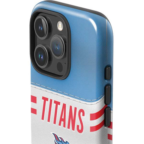 NFL Tennessee Titans White Striped iPhone 16 Pro Impact Case